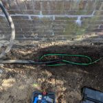 Coax kabel in grond werkzaamheden