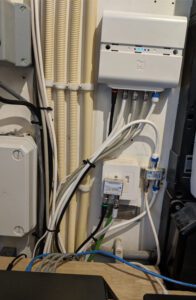 Meterkast netwerk aansluitingen weggewerkt