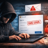 Uitgelichte afbeelding van een Microsoft 365 phishingaanval met nep inlogscherm.